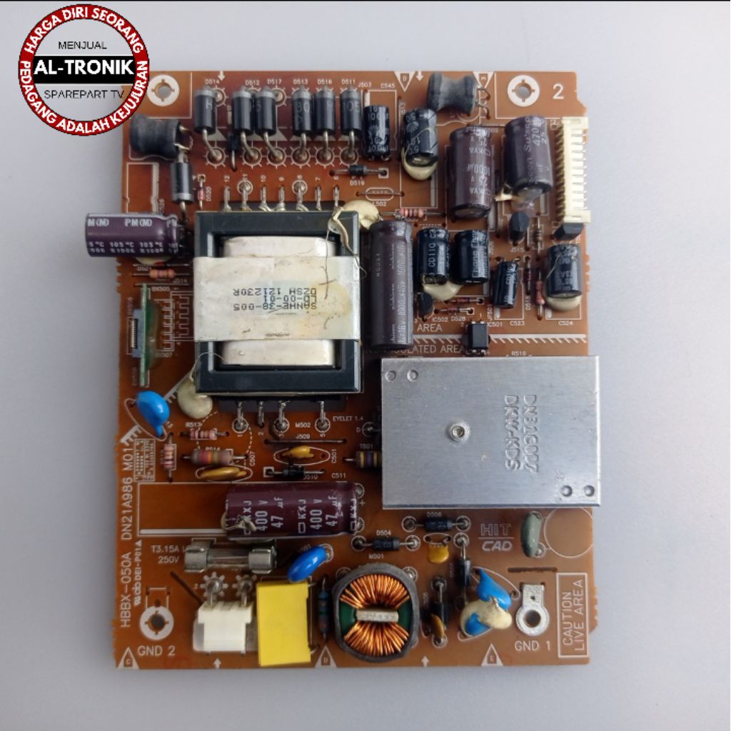 POWER SUPPLY TV LED POLYTRON 24 INCH MODEL PLD24D301P PSU REGULATOR POWER SUPLAY PLD 24D301P 24D301