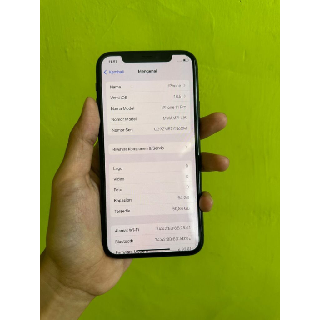 Second iPhone 11 Pro 64GB Beacukai