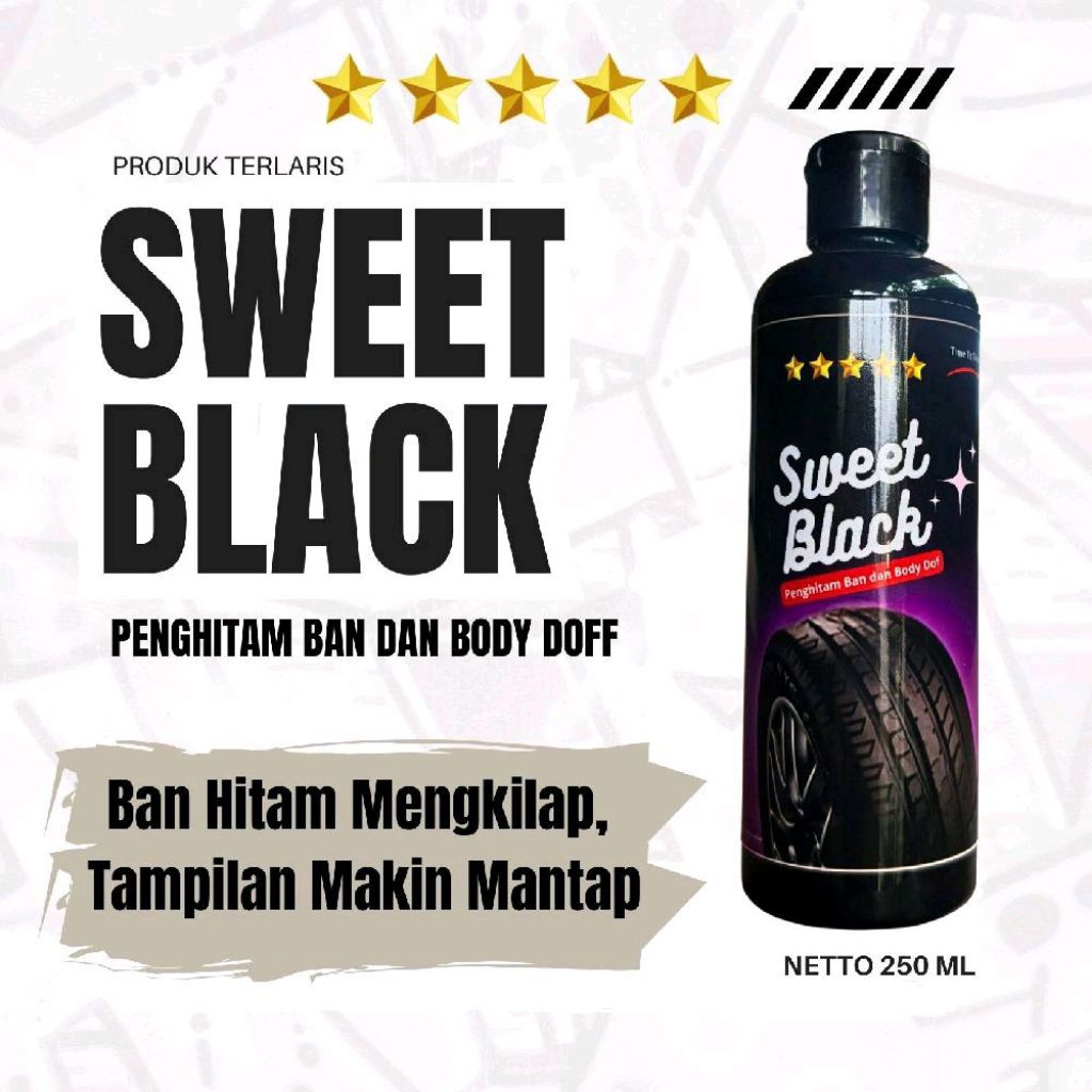 PENGHITAM BAN DAN BODY DOFF MOBIL DAN MOTOR SWEET BALCK