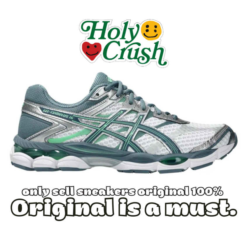 Asics Gel Cumulus 16 White Grey - Original 100%