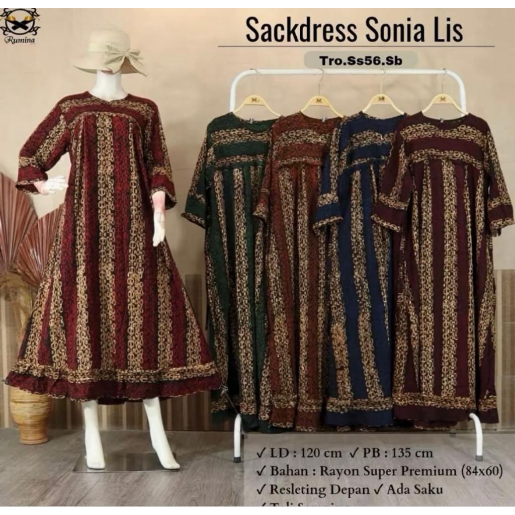 daster sonia semi dres label rumina batik fashion_Nafisss
