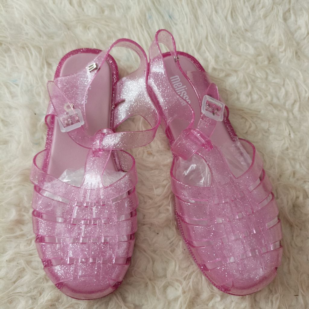 Melissa Possession Ad original sepatu sandal pink Glitter transparan