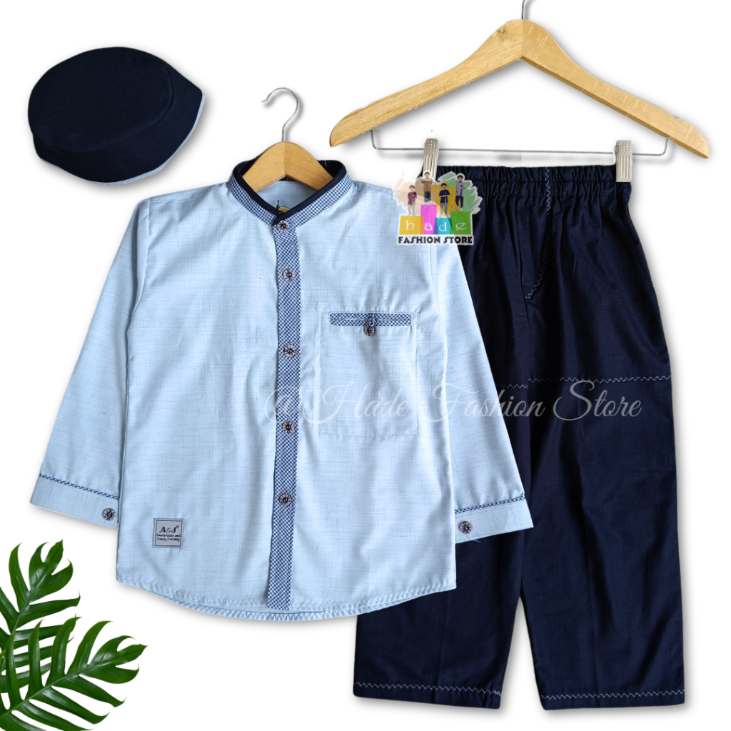 SETELAN KOKO ANAK AR RAYHAN LENGAN PANJANG BY A&J USIA 3-13 TH Bahan Katun Touch Premium Adem&Trendy