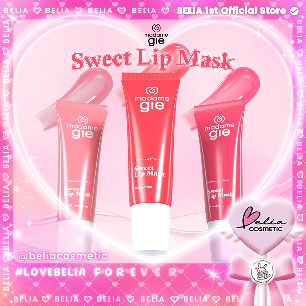 ™ BELIA ™ MADAME GIE Sweet Lip Mask 10g | 2in1 Lip Mask and Gentle Scrub | Hydrating  Moisture-lock