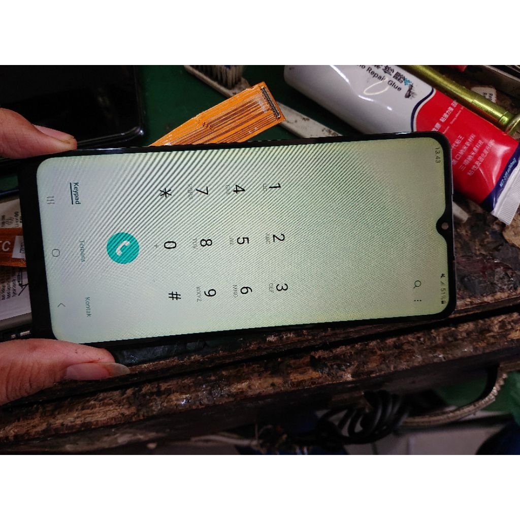 lcd samsung a12 ori cabutan