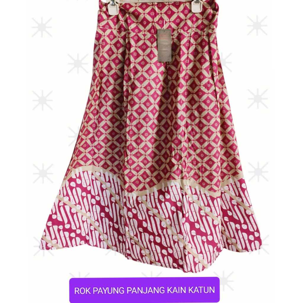 Rok PAYUNG Batik Betawi Full Karet / Rok Batik Betawi / Rok A