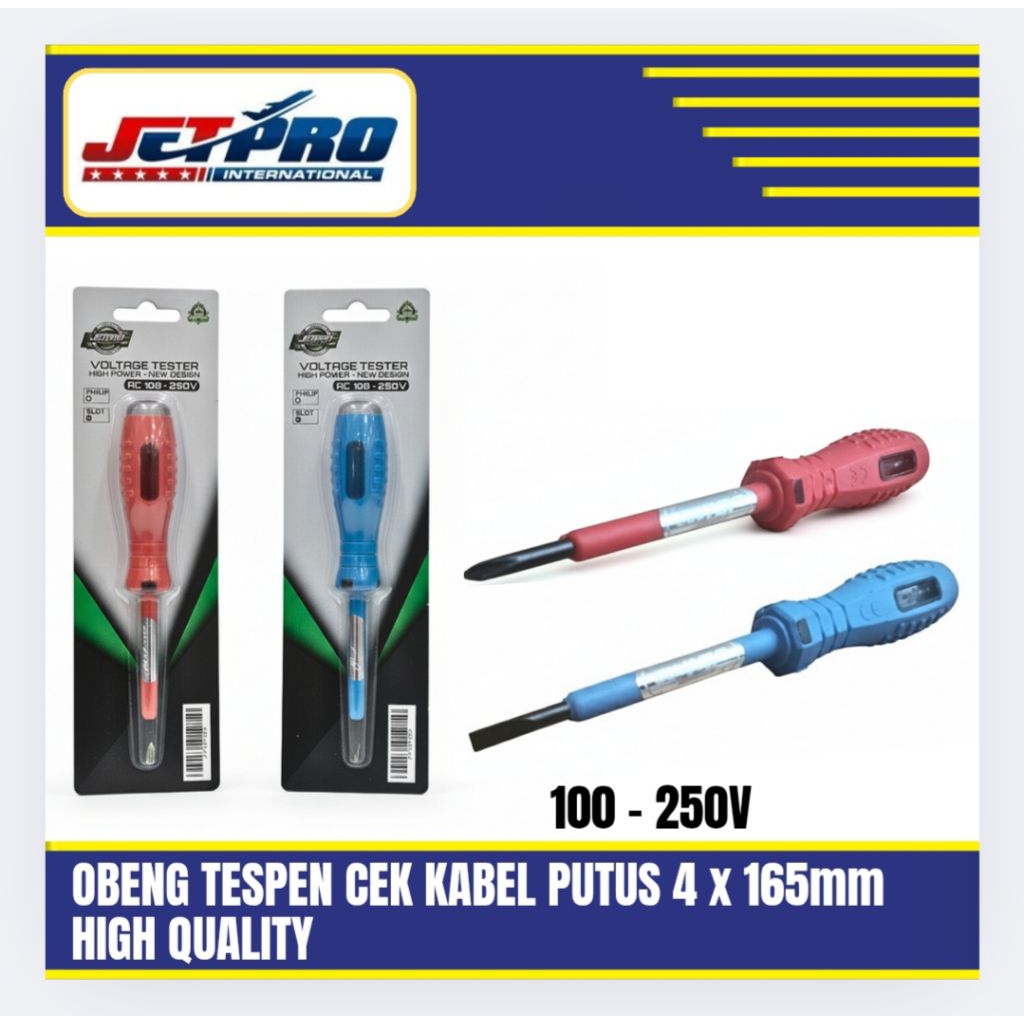 Jetpro Obeng Cek Kabel Putus Tespen