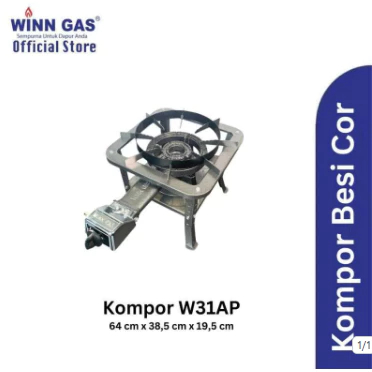 Kompor Gas Cor WINN GAS W31AT / W31AP / W31A Tekanan Rendah ORIGINAL SNI