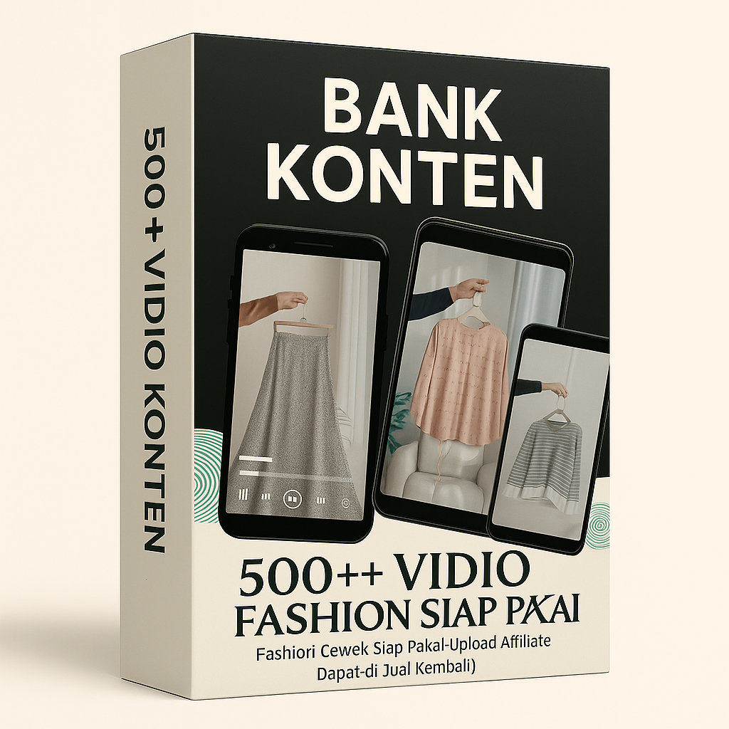 BANK KONTEN 500++ VIDIO KONTEN FASHION SIAP PAKAI SHOPEE AFFILIATE