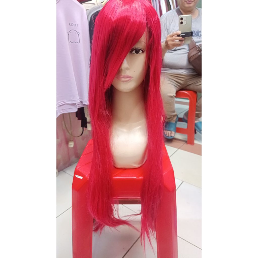COSOLAY WIG MERAH PANJANG LURUS