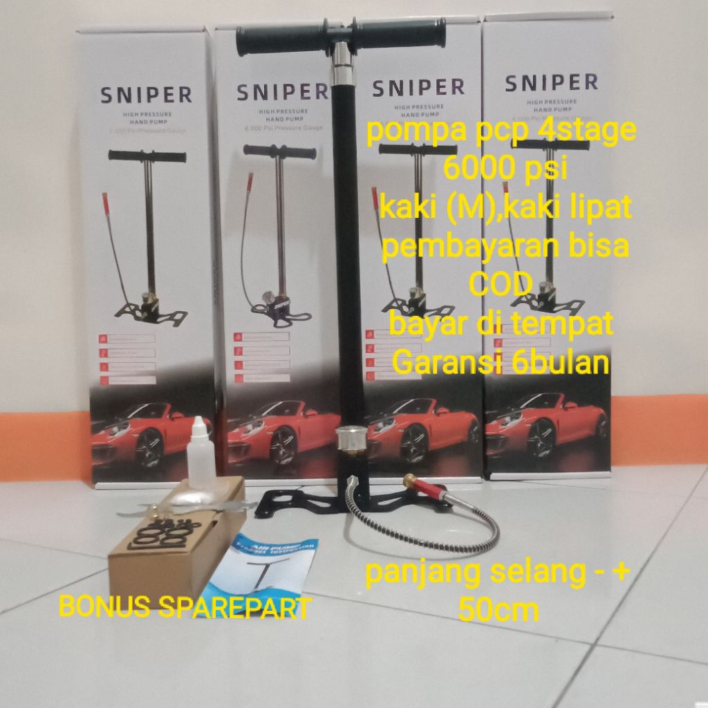 Pompa Pcp 4 Stage Sniper 6000 Psi Non Qd/Original,Pompa Pcp Kaki Lipat Bentuk(M),Pompa Pcp Berkualit