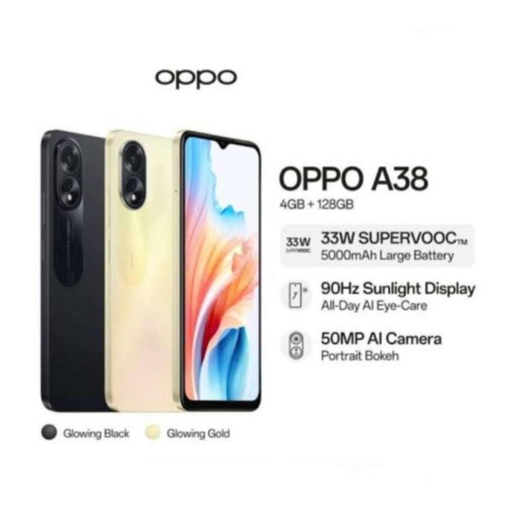 HP OPPO A38 4/128 GB - OPPO A38 RAM 4GB ROM 128GB GARANSI RESMI
