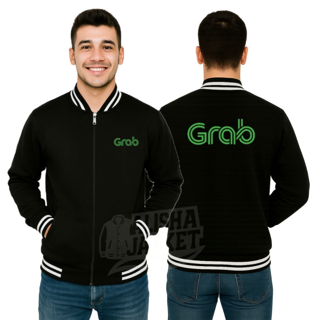 Jakcet varsity Baseball logo driver ojol grubb |jacket varsity driver ojol Grubb pria wanita