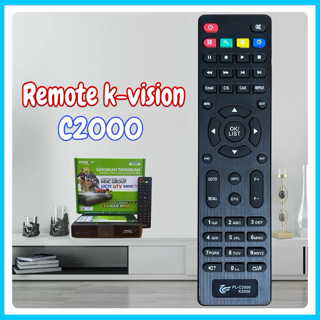 VERSI MURAH REMOT REMOTE RECEIVER KVISION C2000  MD