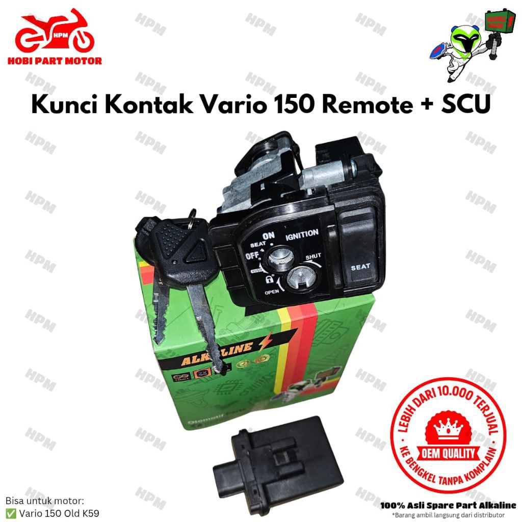 Kunci Kontak Set Key Set alkaline vario 150 old lama remote + scu oem quality