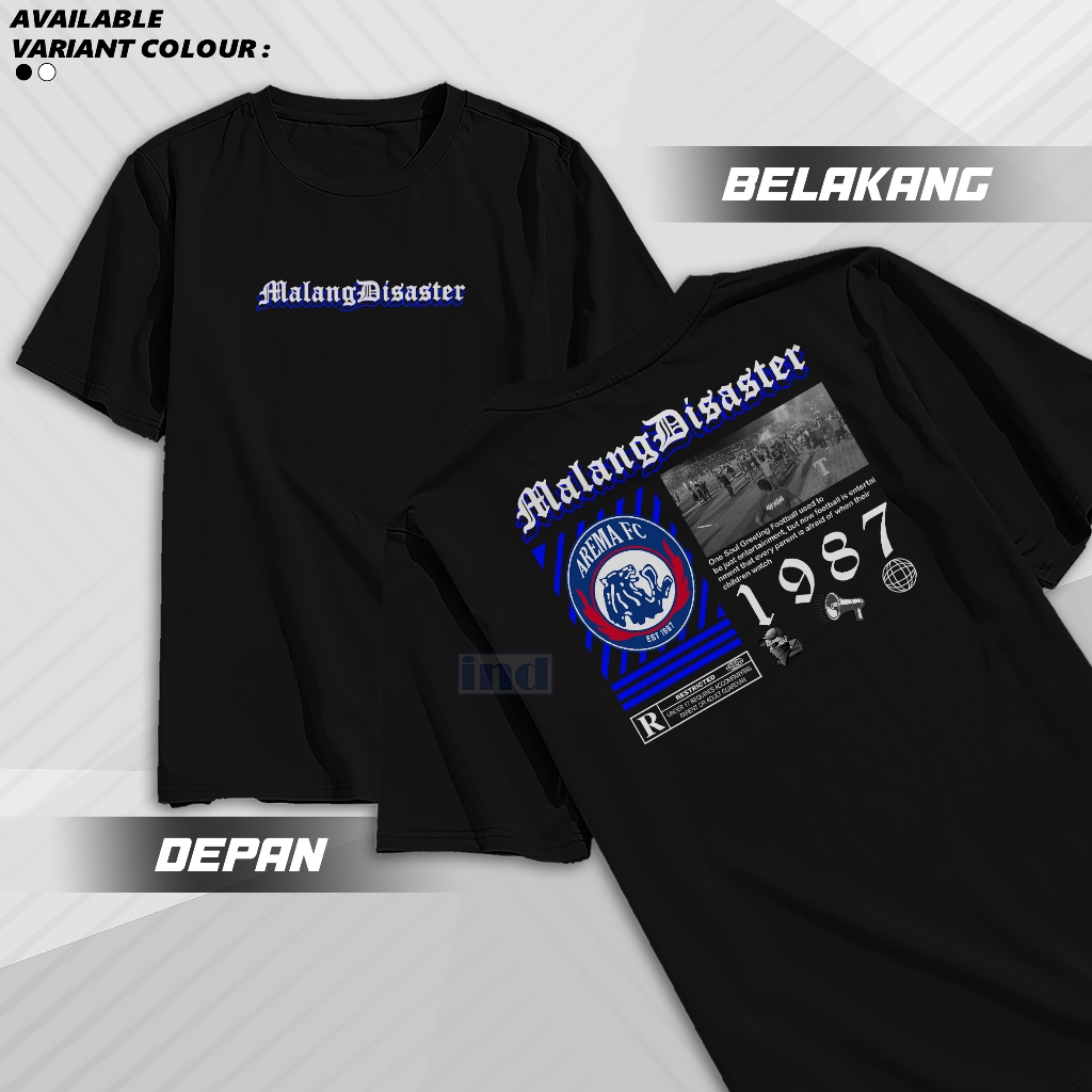 KAOS PRIA AREMA MALANG / Malang Disaster / Pray For Kanjuruhan / Kaos Distro T-shirt