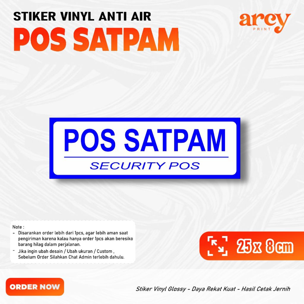 Stiker Pos Satpam
