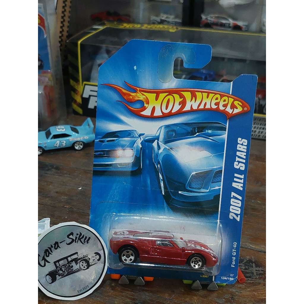 HOT WHEELS BLUECARD FORD GT 40 MERAH 2007 ALL STARS