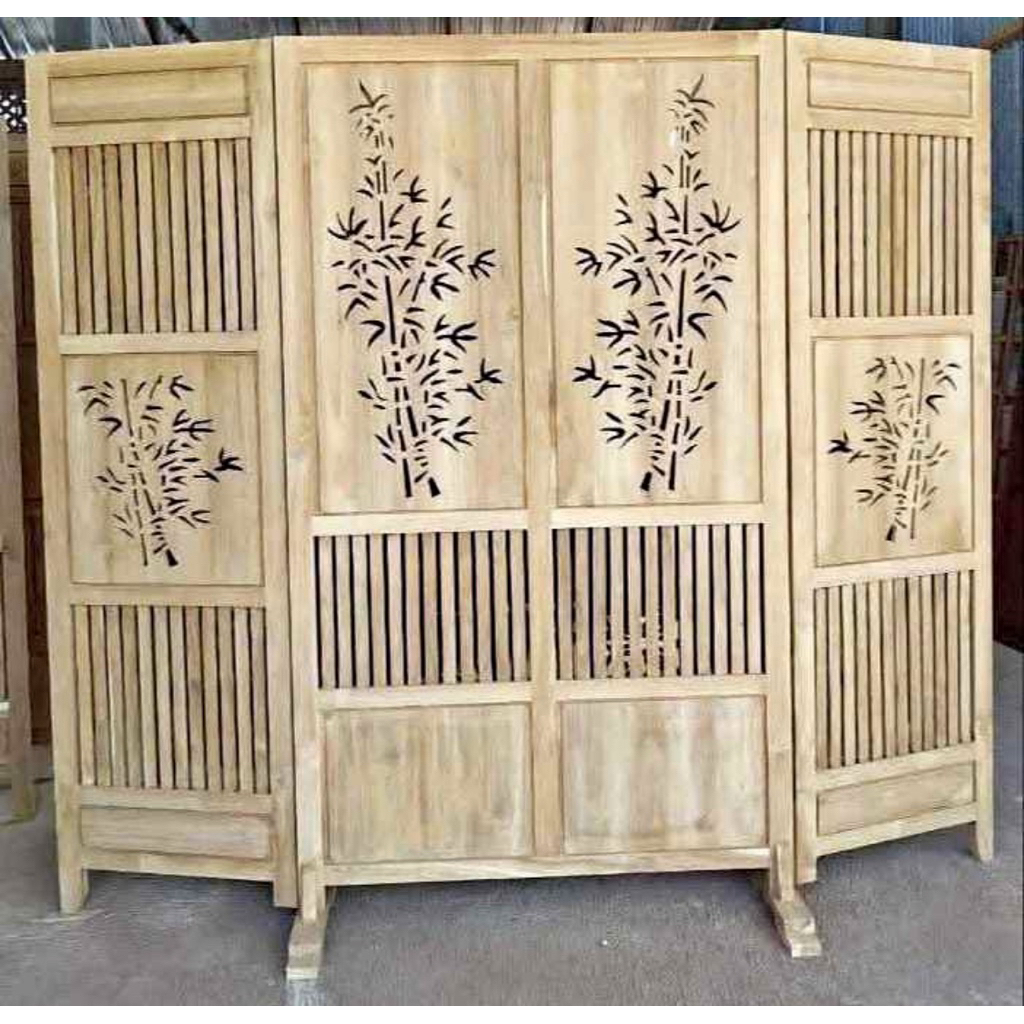 sekat ruangan jati ukir sketsel ruangan jumbo