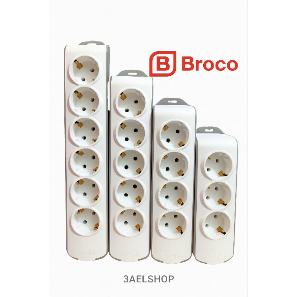 BROCO STOPKONTAK COLOKAN TERMINAL ARDE MIRING TEMPEL OB 3 4 5 6 LUBANG ASLI KUNINGAN  SNI ORIGINAL