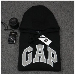 CUCI GUDANG GAP Hoodie Sweater - Jaket GAP Abu Teks Bordir Bahan Tebal Premium Ukuran M sampai XXL