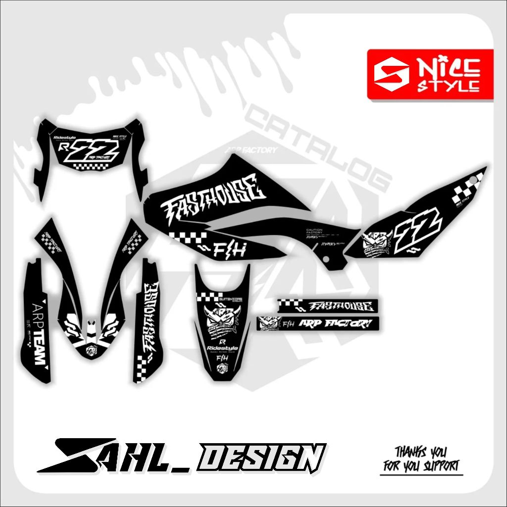 Decal WR155 Full Body Supermoto Yamaha WR 155R Tebal Hologram Superglossy WR Simple Abstract Motif
