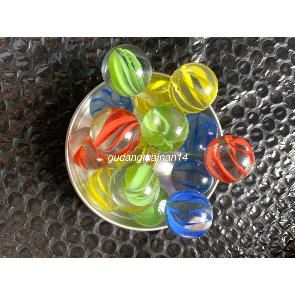 10Pc Kelereng Gundu Mata Kucing Jumbo Belimbing