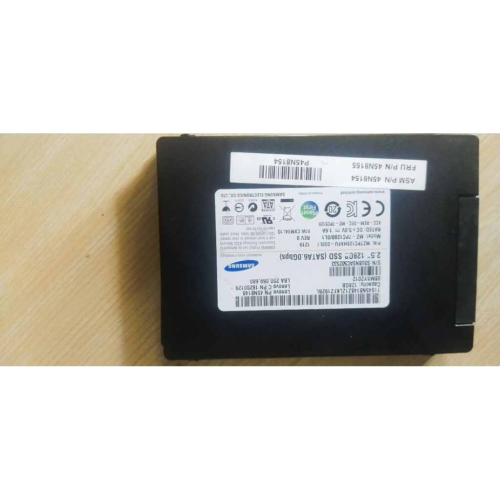 ssd sata merk SAMSUNG 128g second normal