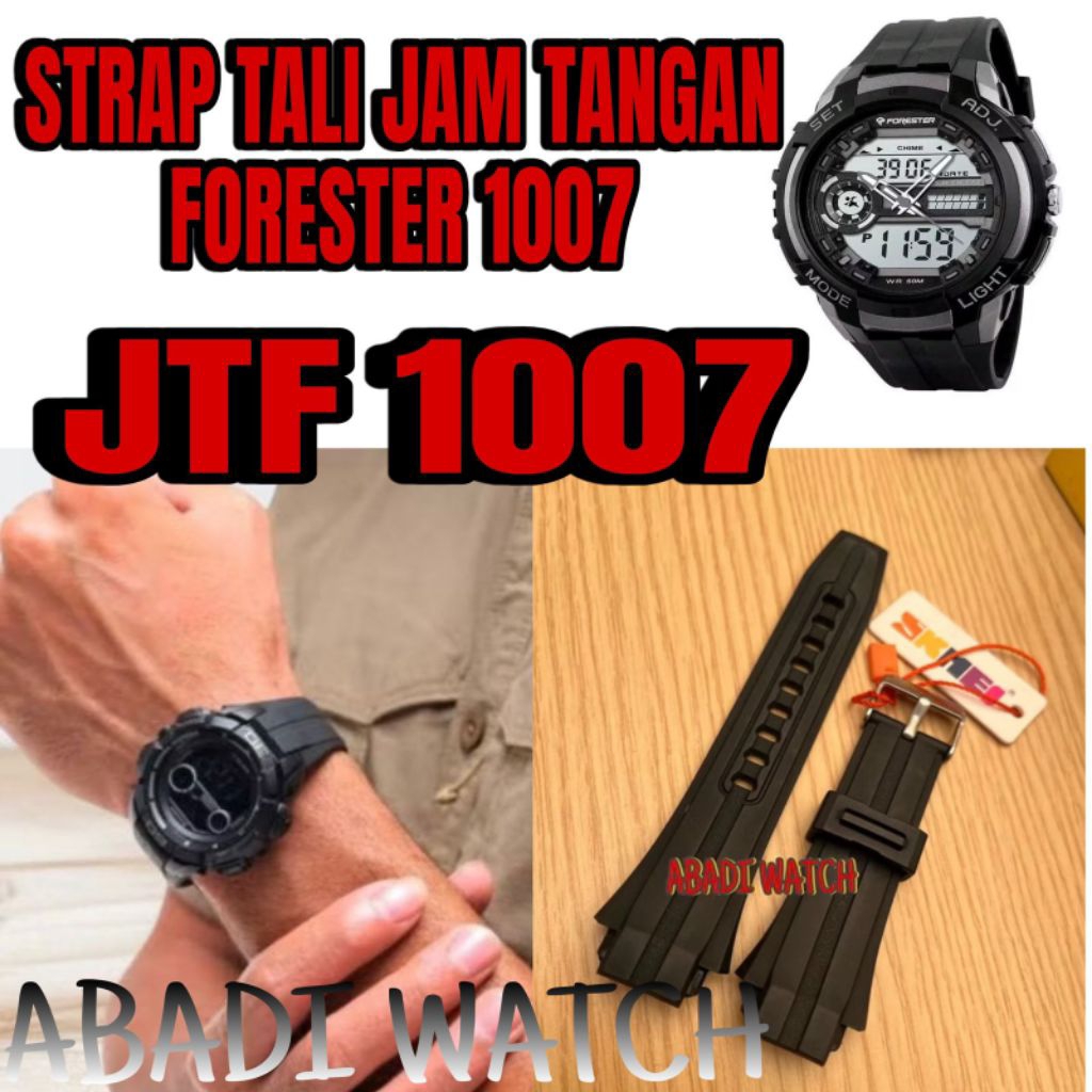 Strap Tali Jam Forester JTF1007 JTF-1007 JTF 1007 Tali Jam Tangan JTF FORESTER JTF 1007