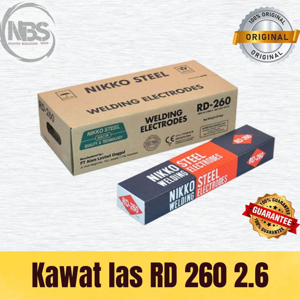 Kawat Las rd 260 5 kg | harga 1pak 5 kg