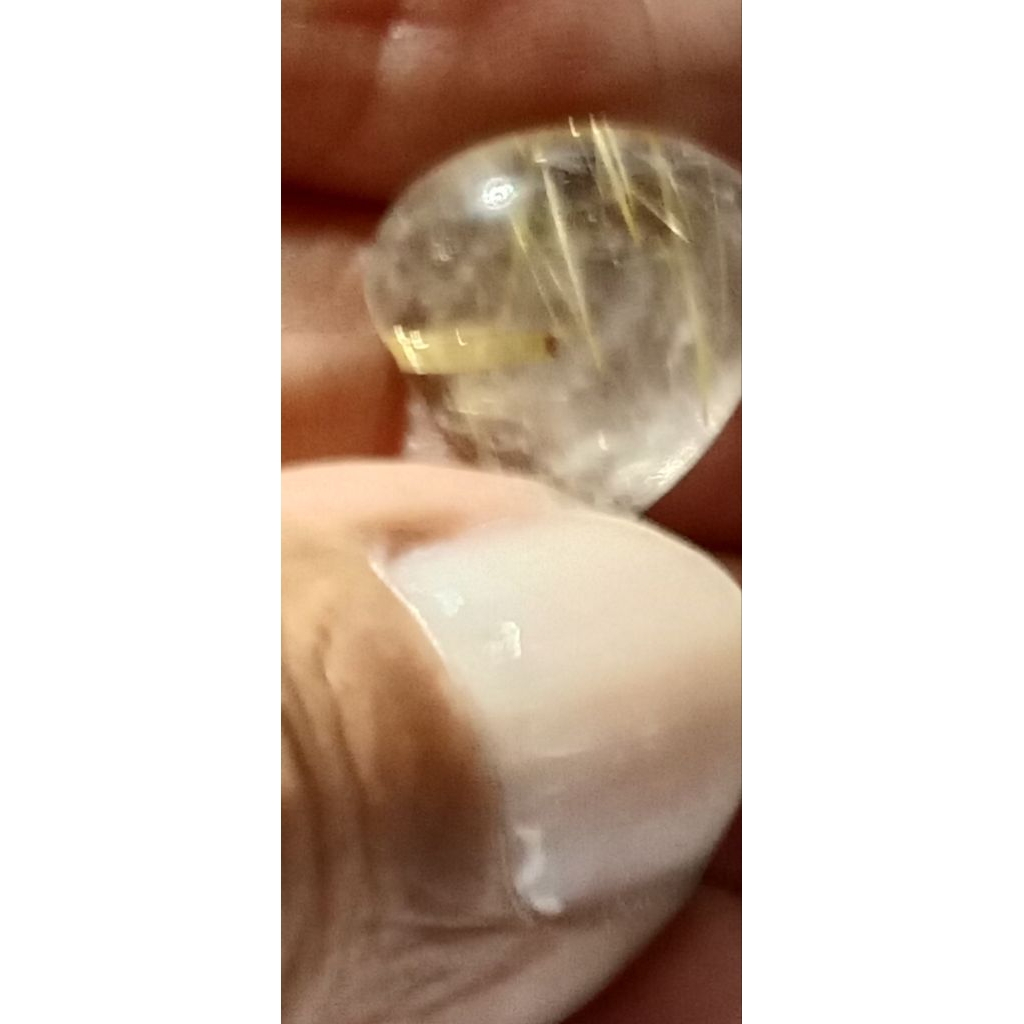 batu kecubung serat cendana / rambut emas kode 84