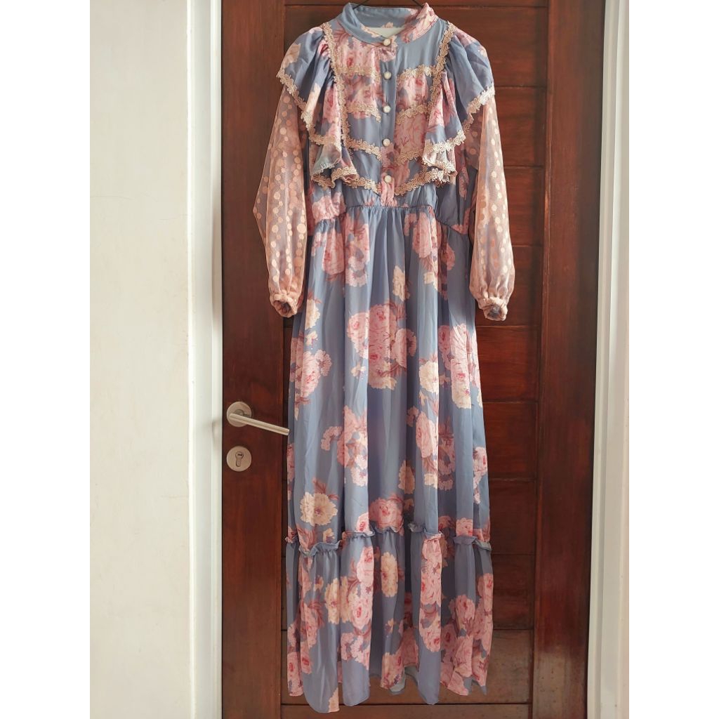 Gamis wanita ceruty baby doll abaya lebaran new