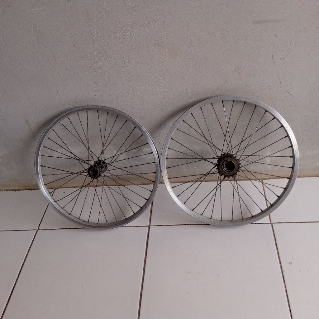 Velg wheelset Alloy sepeda 20inch  2pc 1Set (depan & belakang) copotan