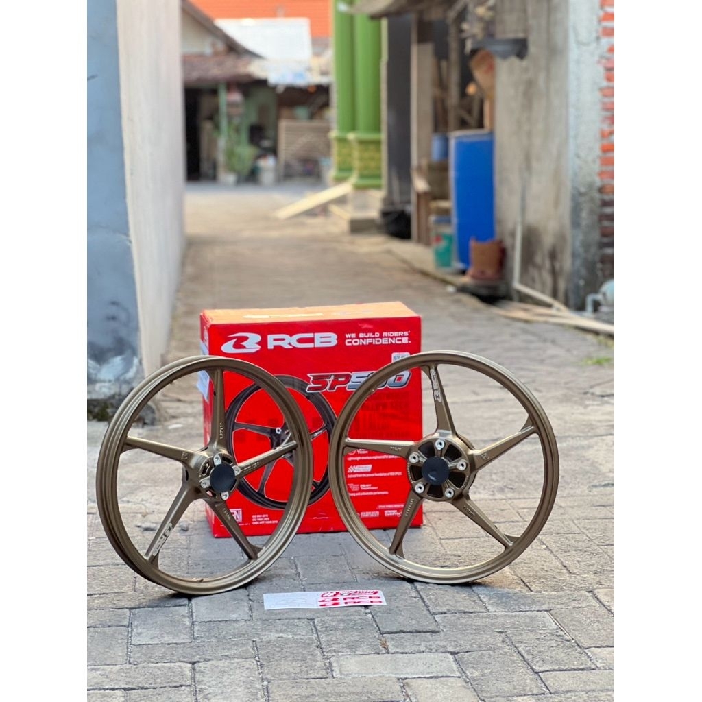 VELG RCB SP500 SP 500 160/160-17 PNP gl MX KING NINJA R SS RR WARNA BRONZ DAN HITAM LUBANG 4