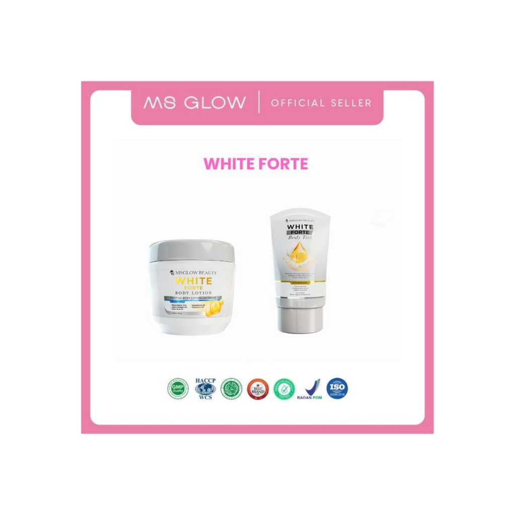 MS GLOW WHITE FORTE BODY TINT & WHITE FORTE BODY LOTION DOSTING