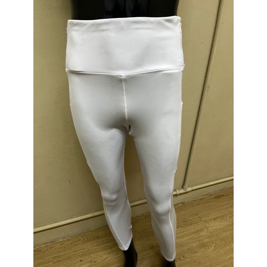 BARANG RIJEK PABRIK Celana Panjang Olahraga / Celana Legging Unisex Elastis - White