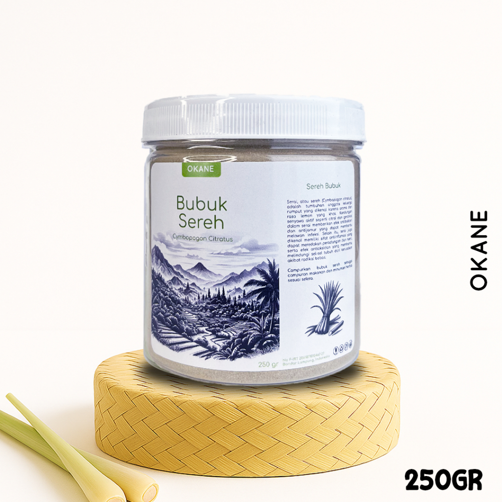 Sereh Bubuk Asli OKANE 250 gr / Sereh Bubuk Original