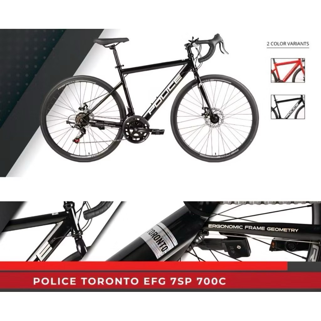 Sepeda Balap Roadbike Road Bike Element Police Toronto EFG 7sp