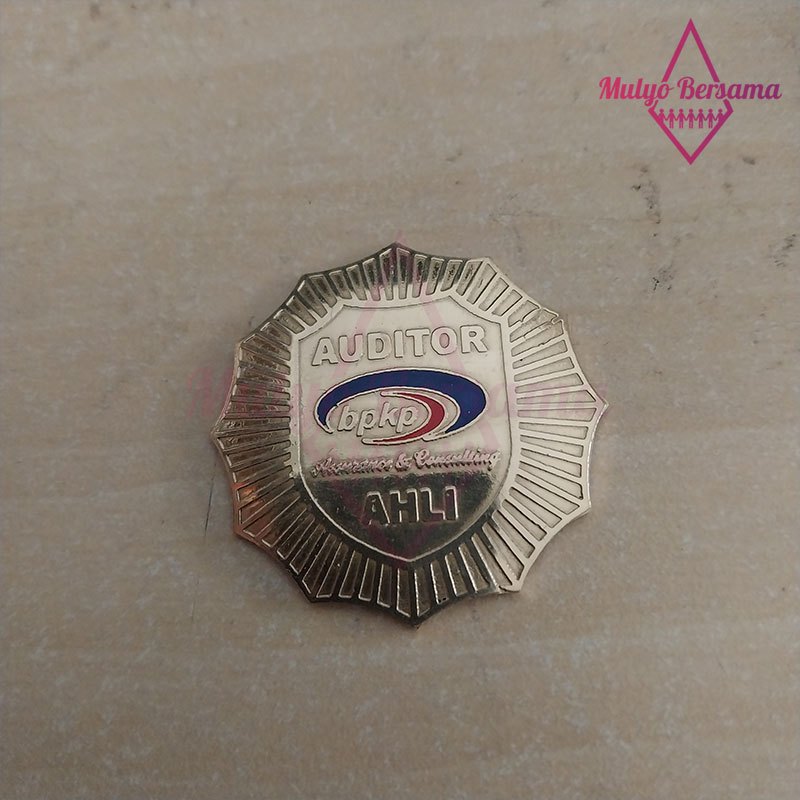Lencana Auditor Pin Auditor Ahli Bahan Full Logam - Mulyo Bersama