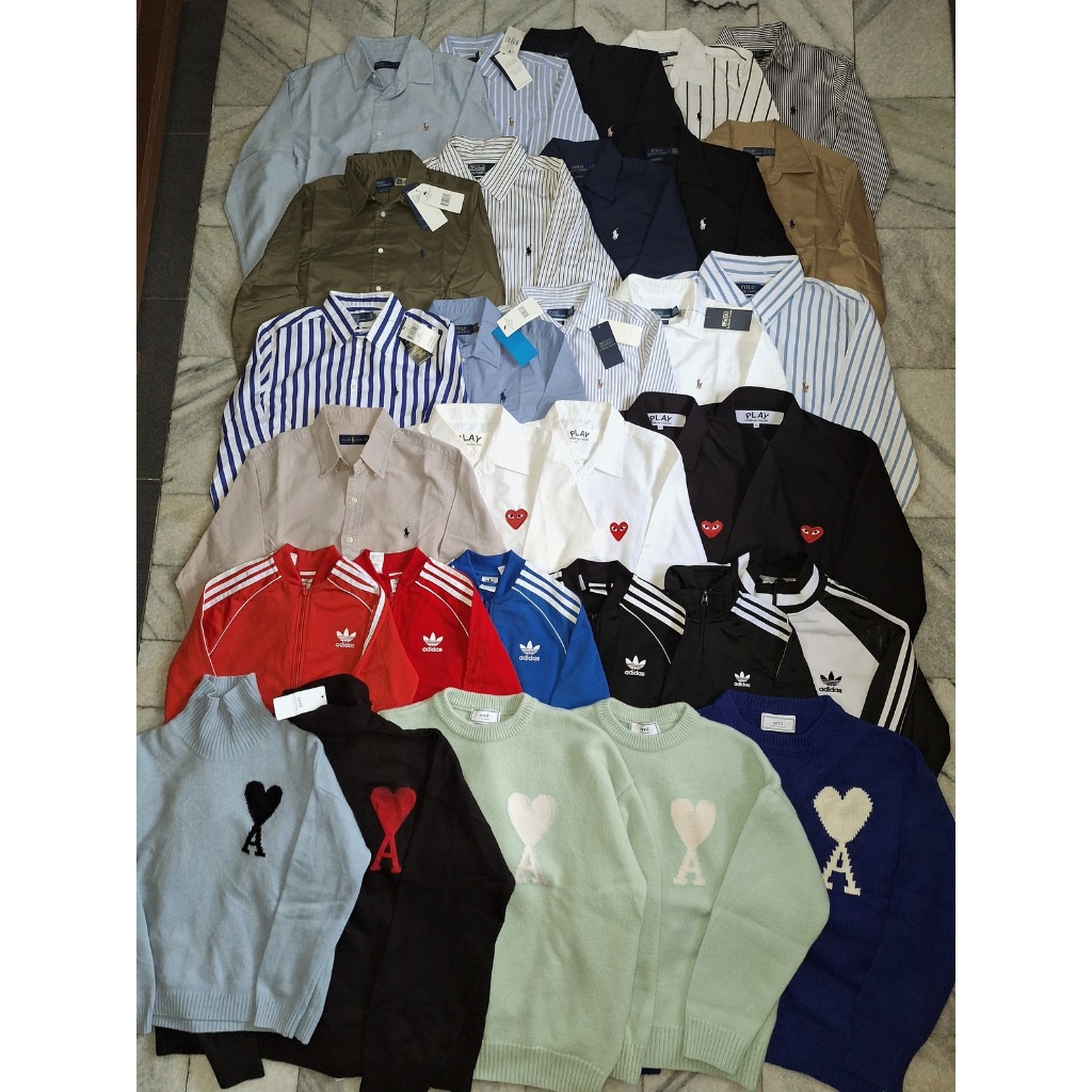 Kemeja Shirt Polo Ralph Lauren Pria Wanita Oxford Cotton Second Original