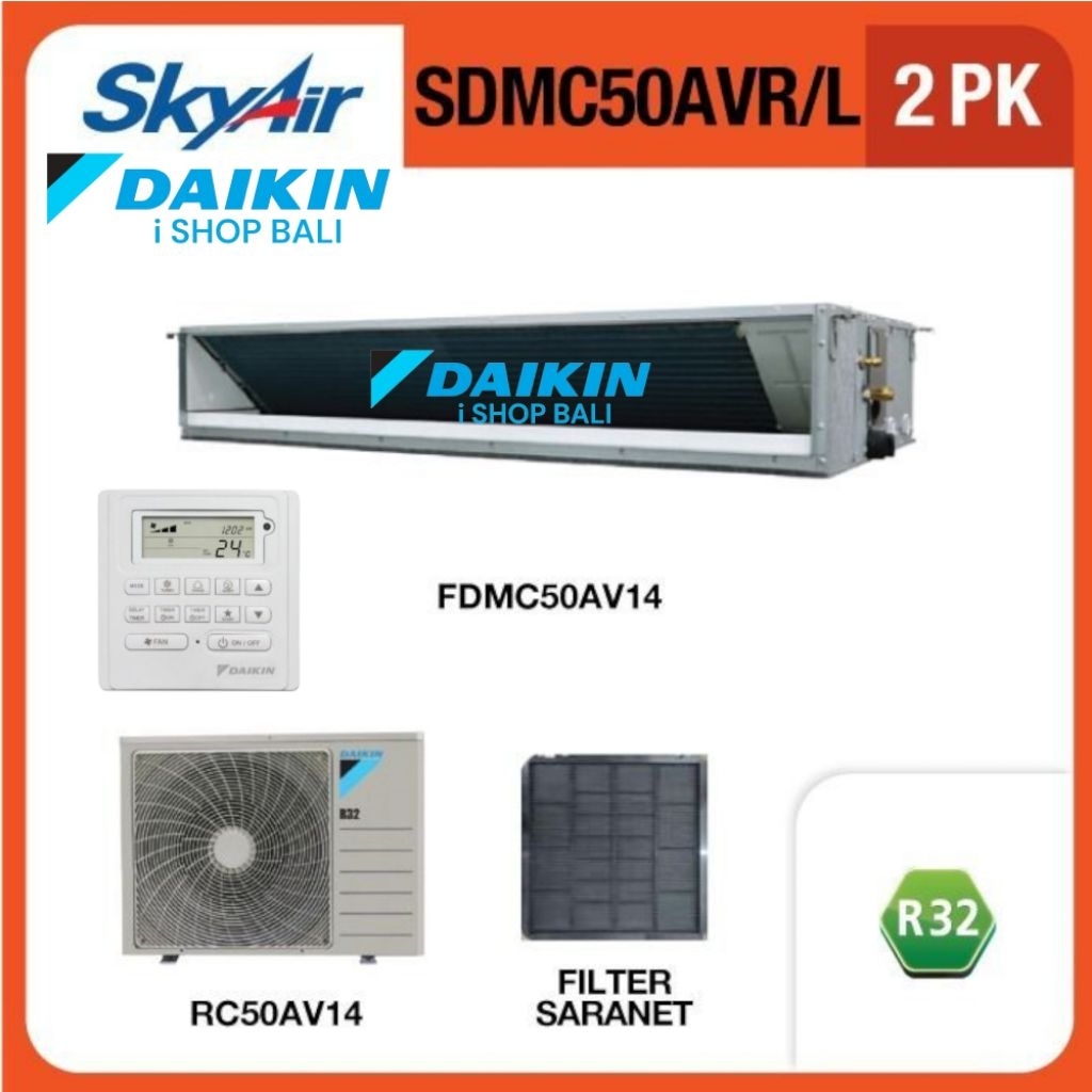 Ac Skyair Daikin standart tipe Duct 2 Pk FDMC50AVR Ac Split Duct Daikin 2 Pk
