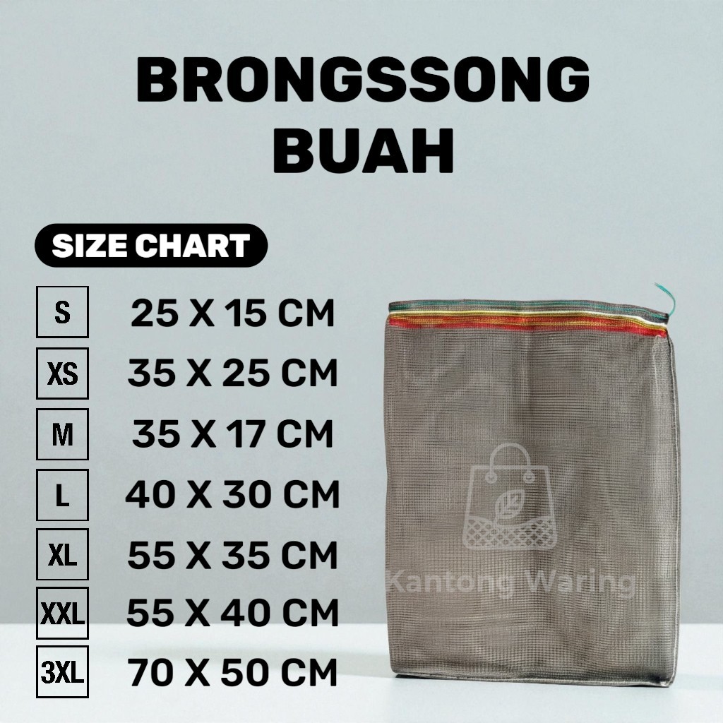 JARING WARING BRONGSONG BUAH KELENGKENG ANGGUR JAMBU MANGGA APEL