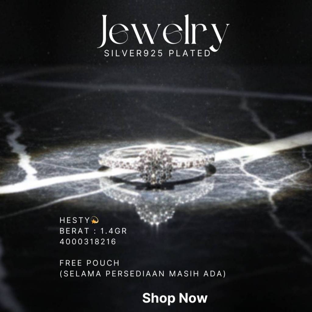 Cincin Simple dan Unik Asli Perak925 Cincin Wanita FG153