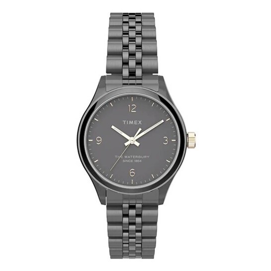 Timex The Waterbury TW2T74900 Gunmetal Dial Gunmetal Stainless Steel Strap