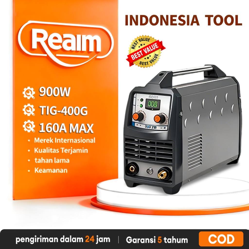 REAIM Mesin Las Inverter TIG-400G 160A 900 watt 3in1 Mesin las busur argonIGBT Mesin trafo las Mesin