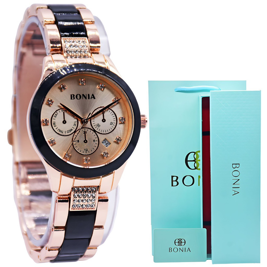 JAM TANGAN WANITA CEWEK BON 38MM RANTAI KERAMIK JAM TANGAN CEWEK MEWAH FASHION MURAH KADO CEWEK