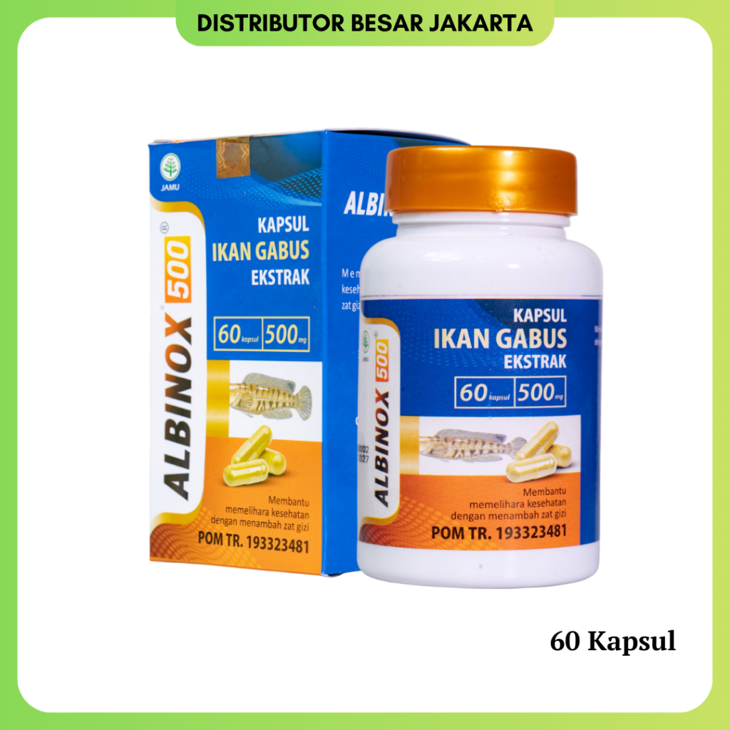 ALBINOX Original 100% Kapsul Ikan Gabus Obat Penyembuhan Luka Pasca Operasi