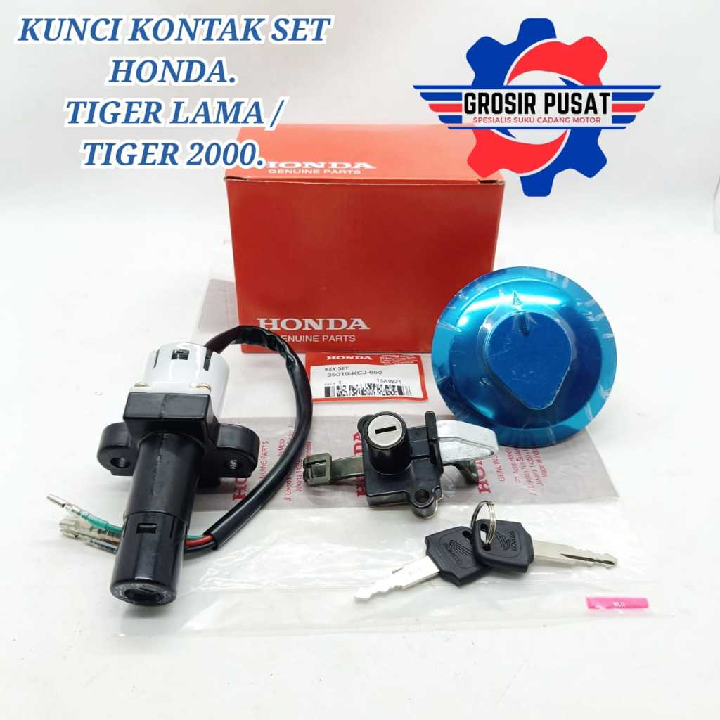 KUNCI KONTAK SET HONDA KCJ TIGER LAMA KEYSET ASSY ORI TIGER 2000 KONCI KONTAK ORI TIGER 2000