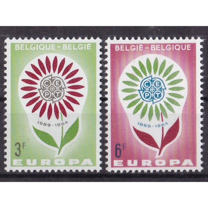 S0172 Prangko Belgia 1964 EUROPA Stamps Komplit set 2v Mnh