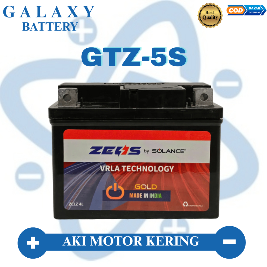 Aki Motor Honda Revo GTZ5S Aki MF Aki Kering Zeus High Spec Accu Kering